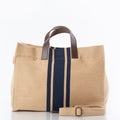 Lucky Lemon Jute and Leather Satchel