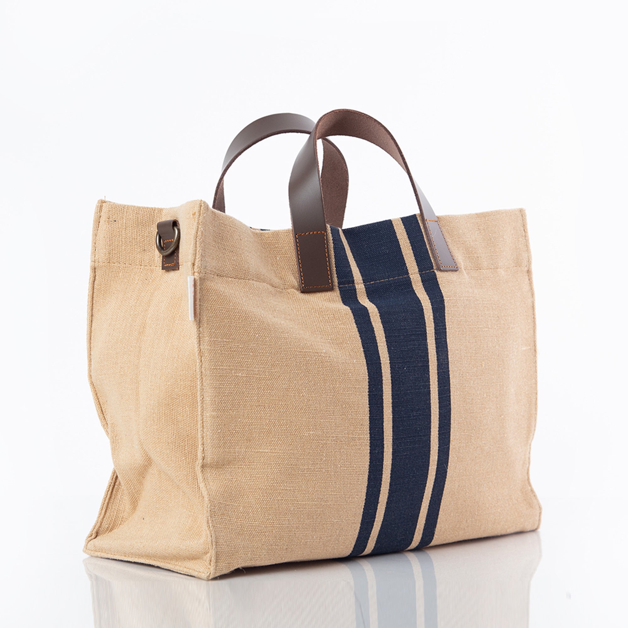 Lucky Lemon Jute and Leather Satchel