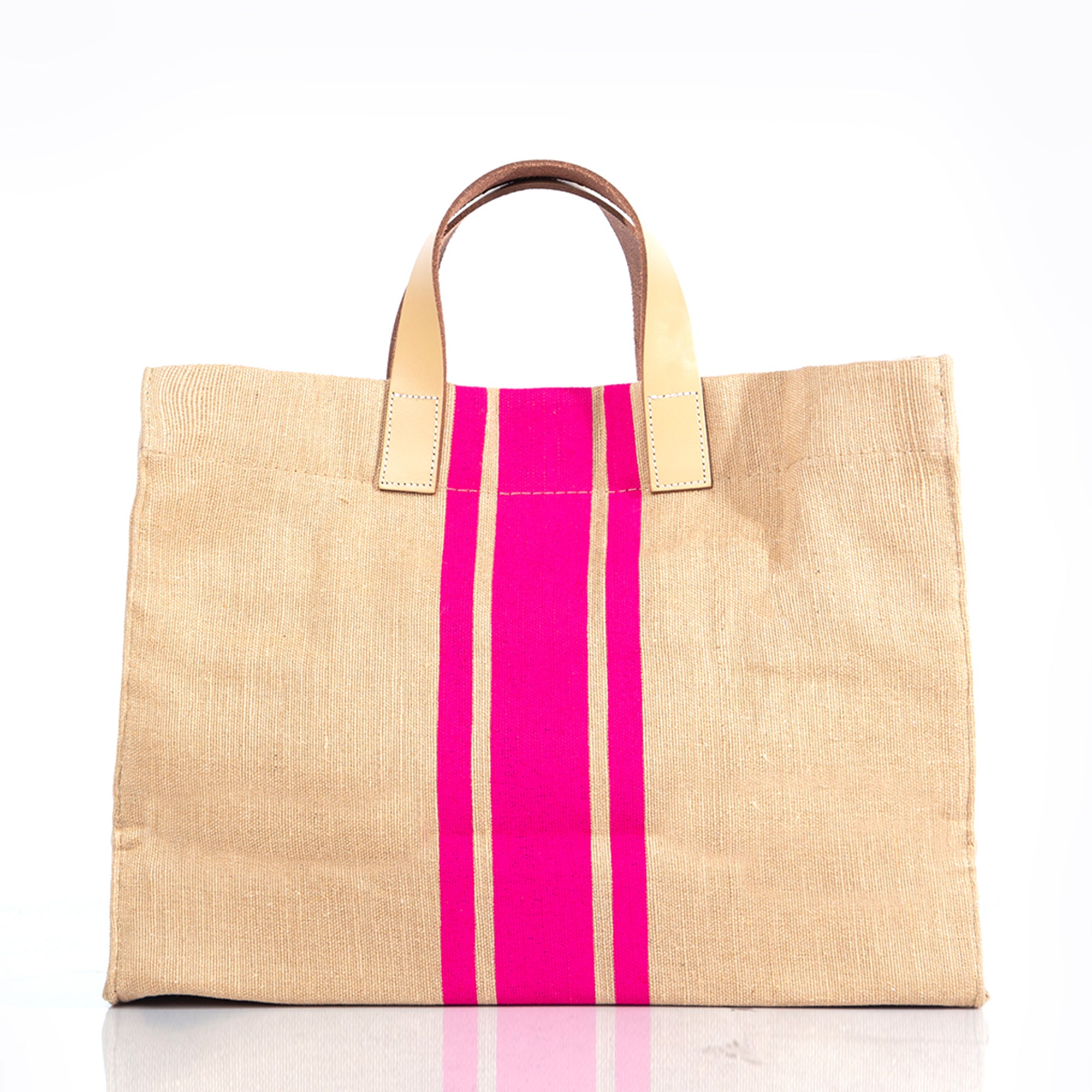 Lucky Lemon Jute and Leather Satchel