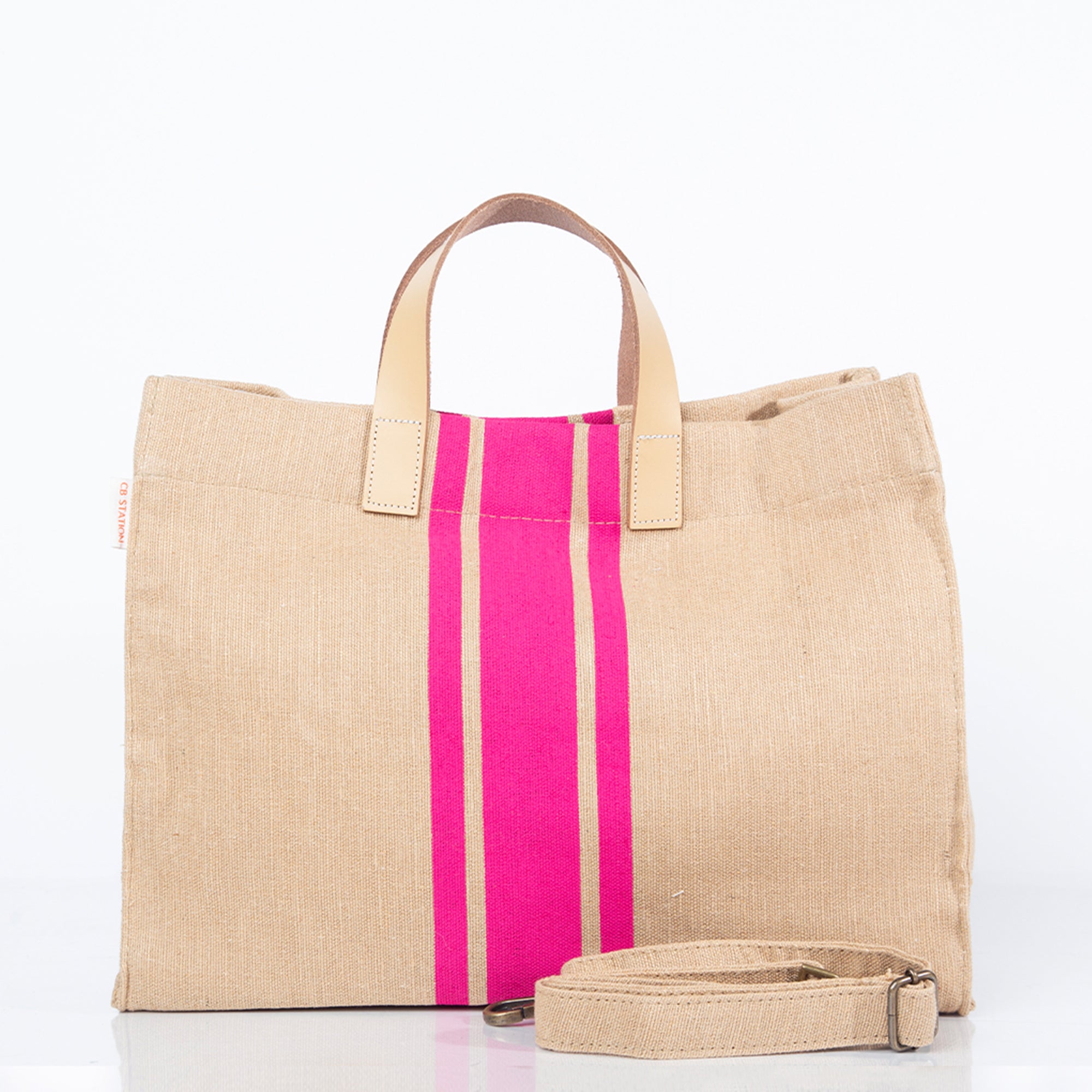 Lucky Lemon Jute and Leather Satchel