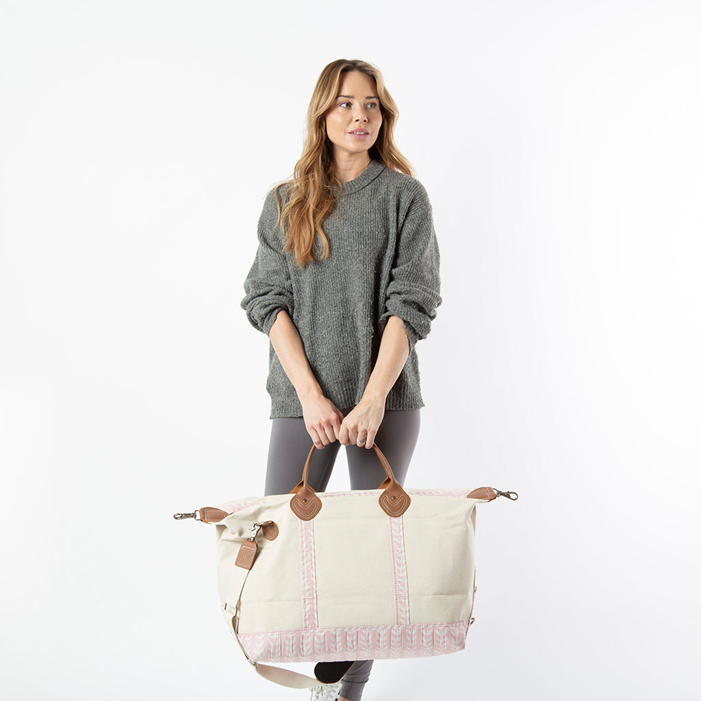 Lucky Lemon Block Print Weekender