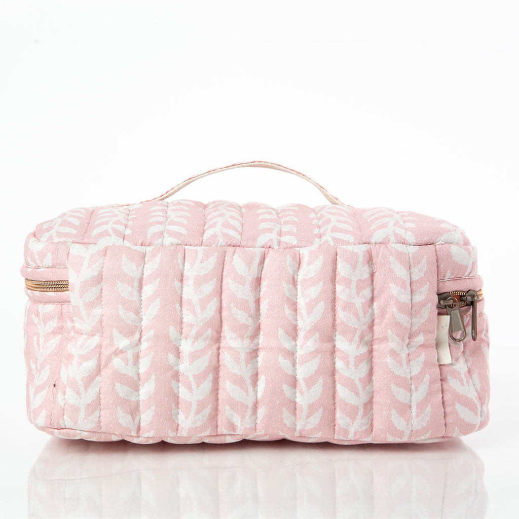 Lucky Lemon Block Print Train Case