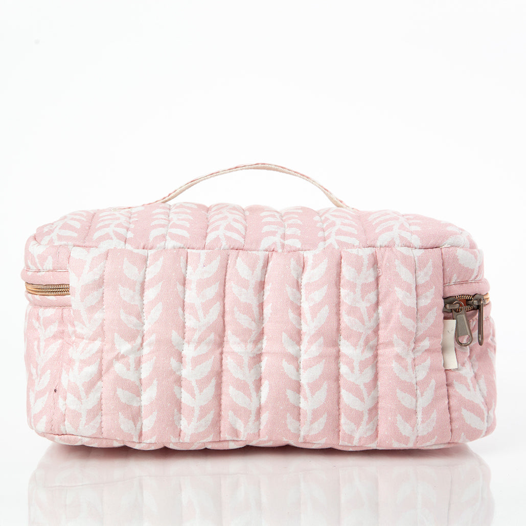 Lucky Lemon Block Print Train Case
