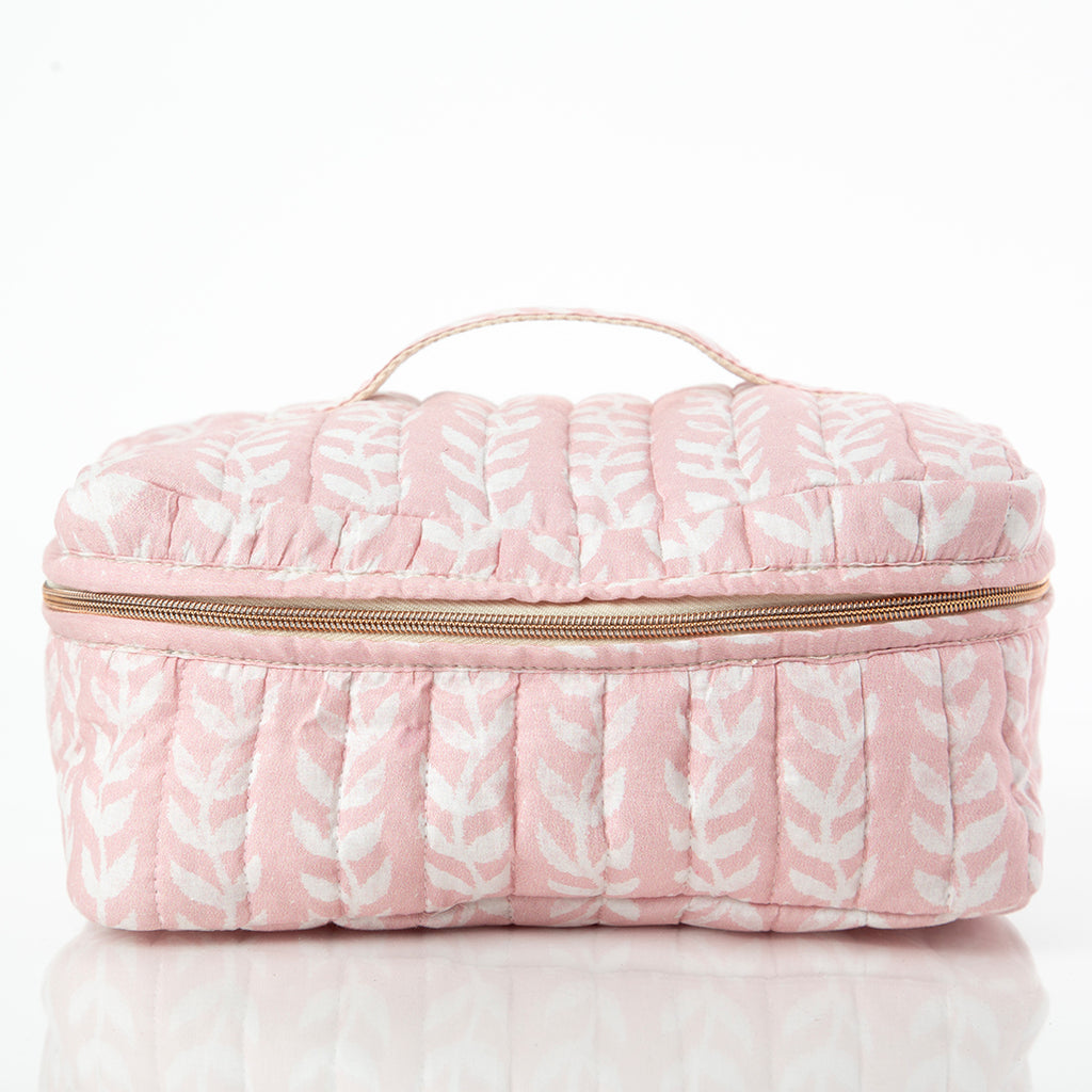 Lucky Lemon Block Print Train Case