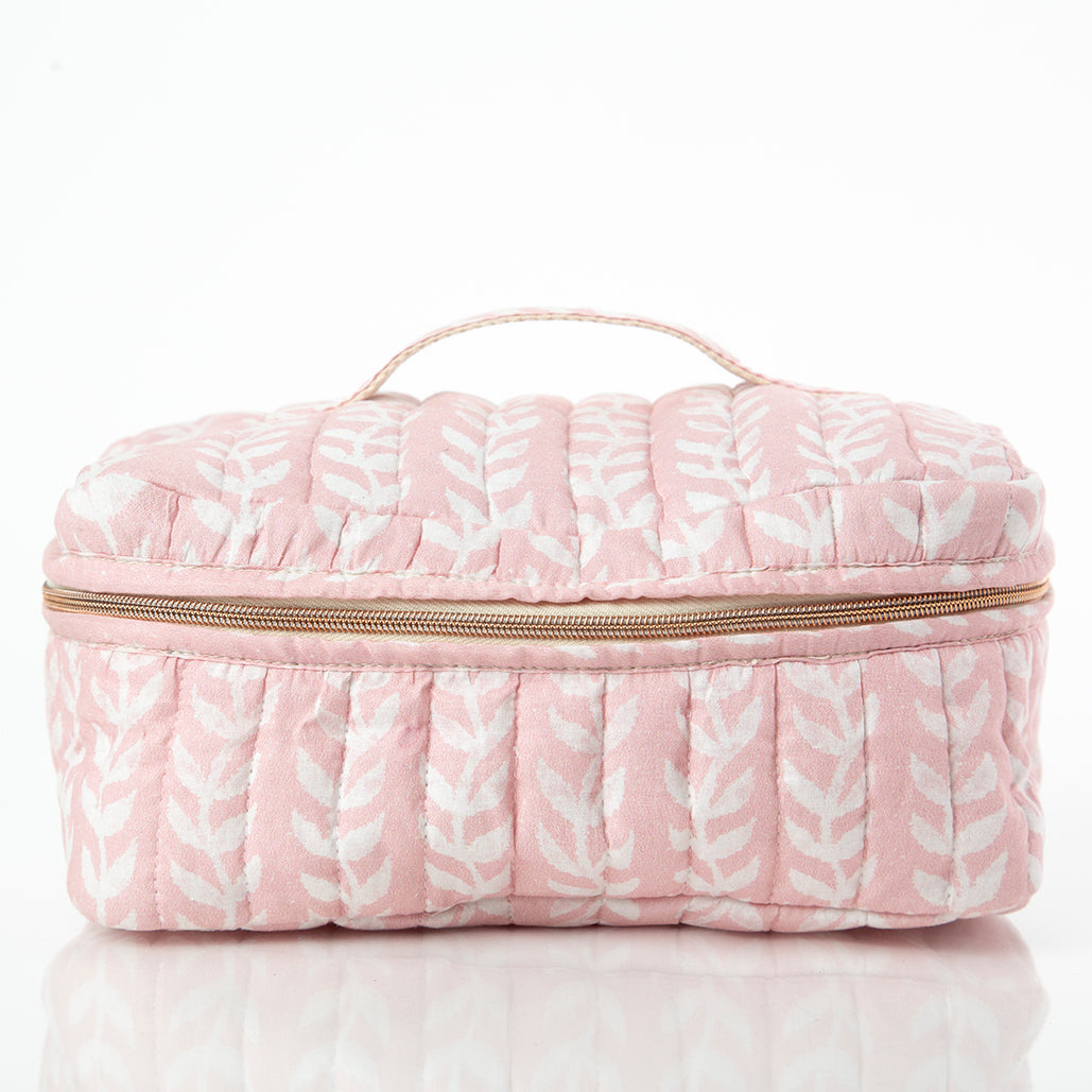 Lucky Lemon Block Print Train Case