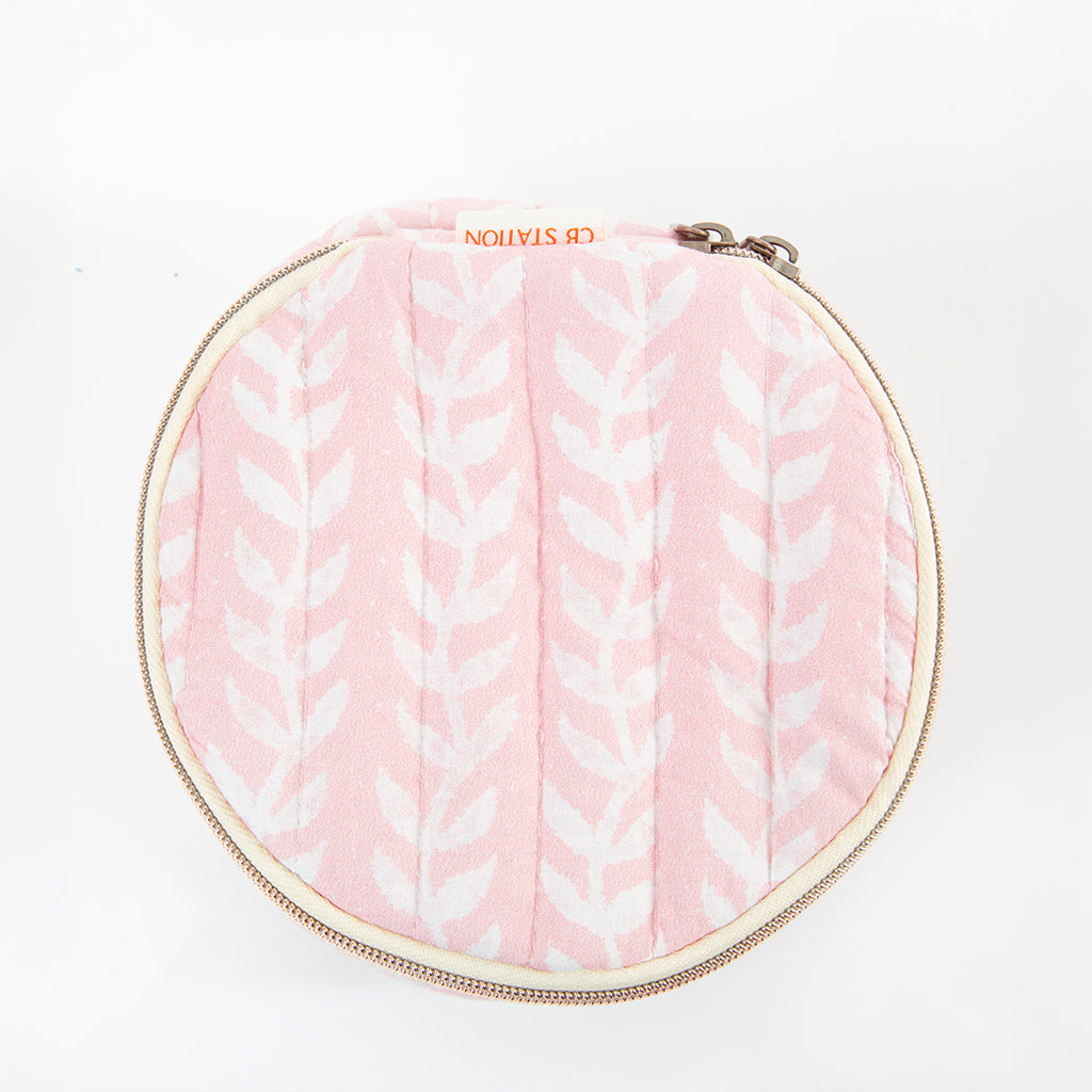 Lucky Lemon Block Print Circle Case