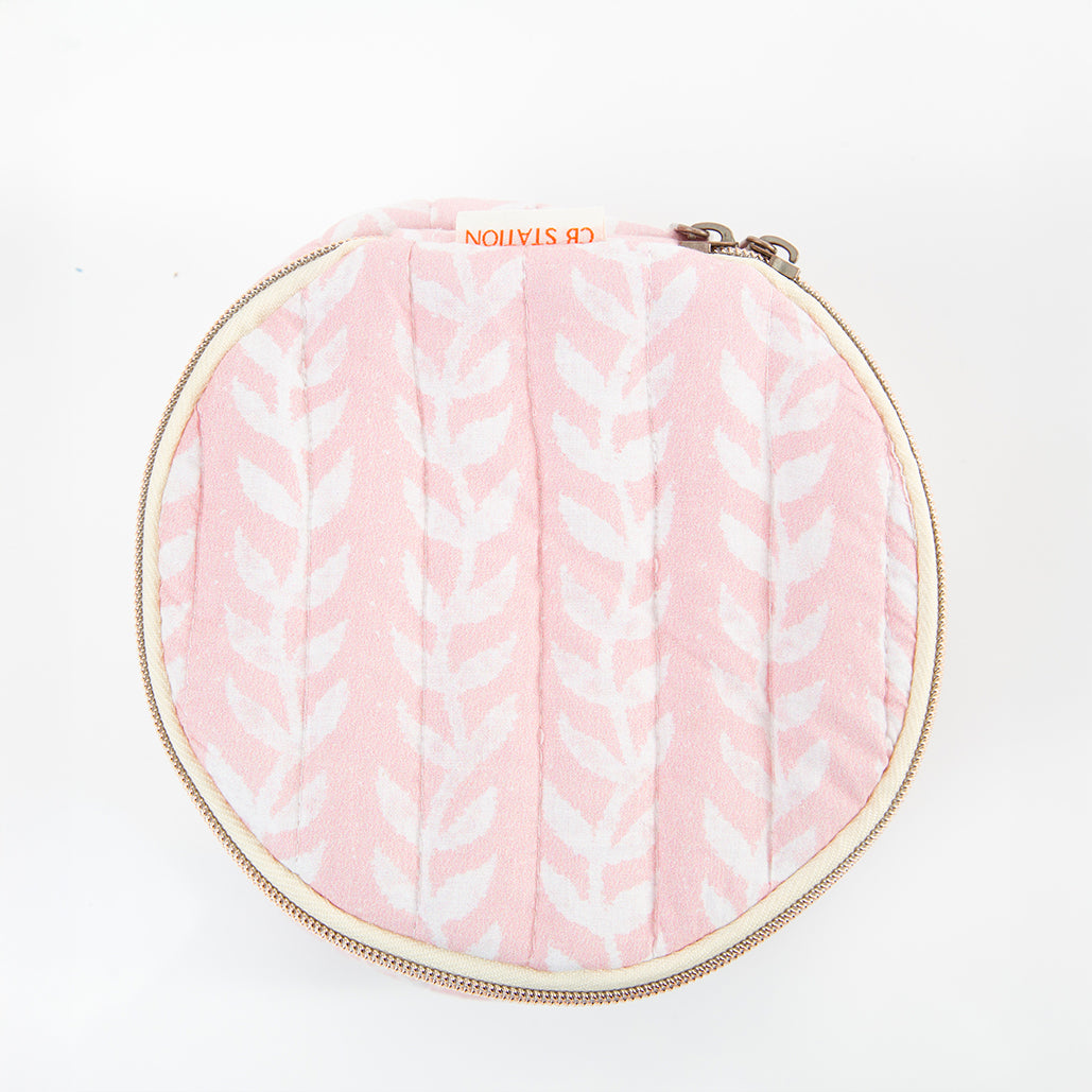 Lucky Lemon Block Print Circle Case