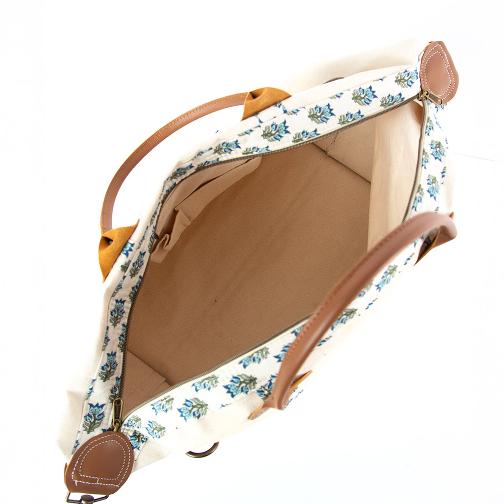 Lucky Lemon Block Print Weekender
