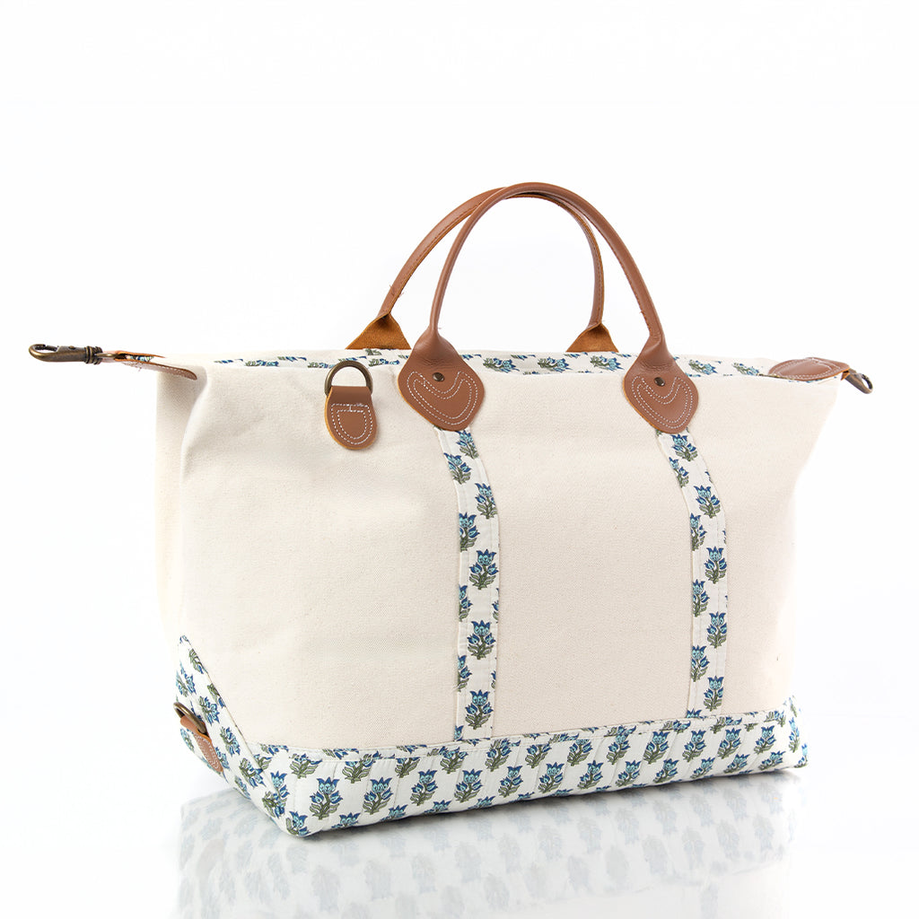 Lucky Lemon Block Print Weekender