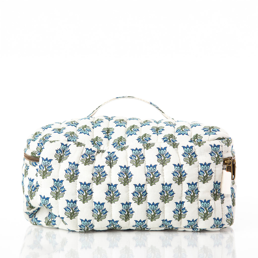 Lucky Lemon Block Print Train Case