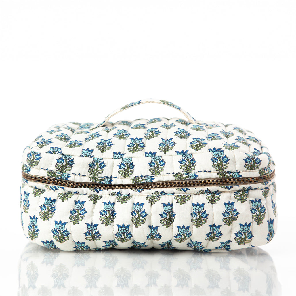 Lucky Lemon Block Print Train Case