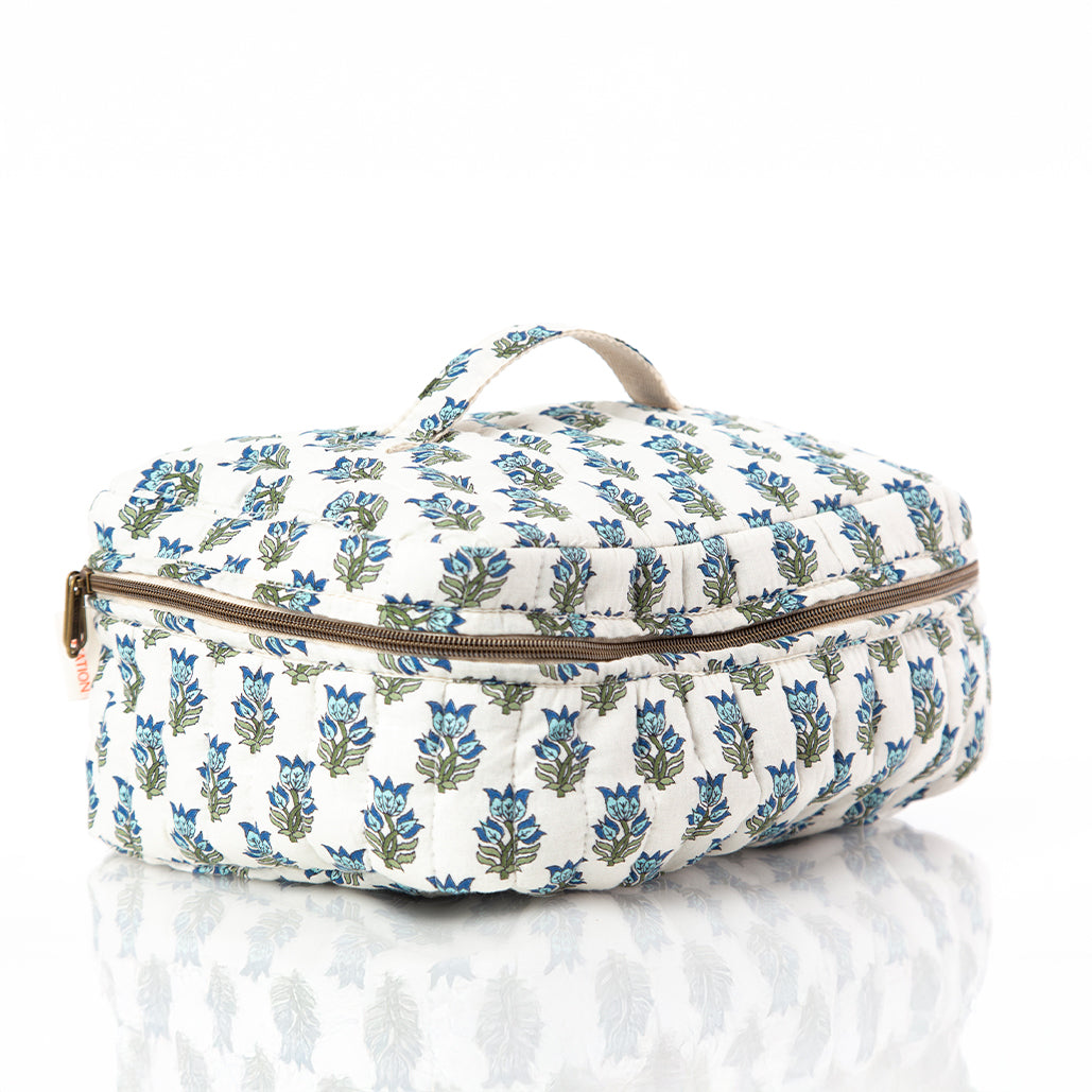 Lucky Lemon Block Print Train Case