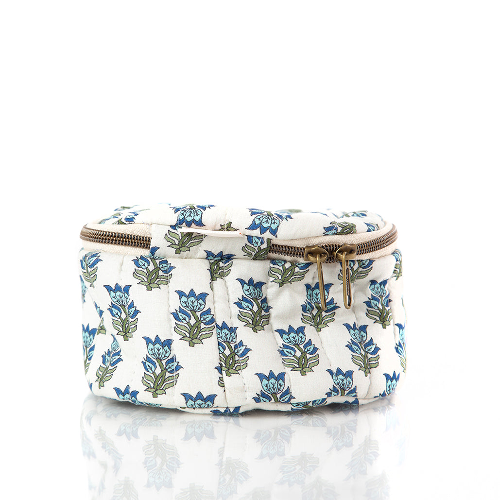 Lucky Lemon Block Print Circle Case