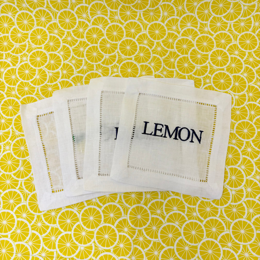 Lucky Lemon Cocktail Napkin